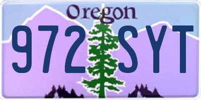 OR license plate 972SYT