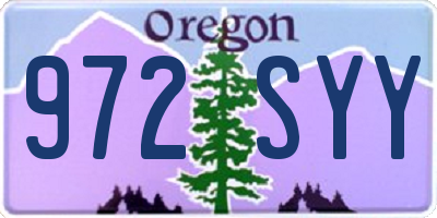 OR license plate 972SYY