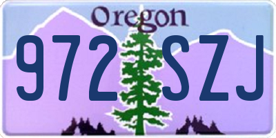 OR license plate 972SZJ