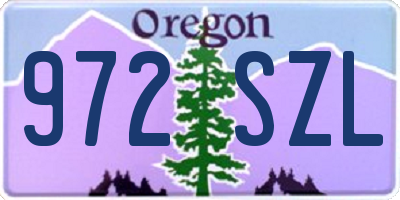 OR license plate 972SZL