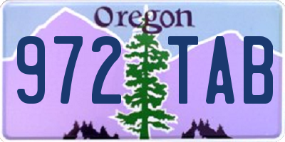 OR license plate 972TAB