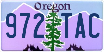 OR license plate 972TAC