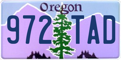 OR license plate 972TAD