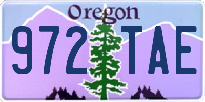 OR license plate 972TAE
