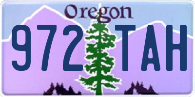 OR license plate 972TAH