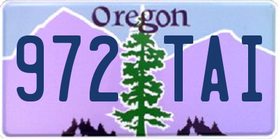 OR license plate 972TAI