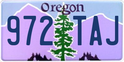 OR license plate 972TAJ