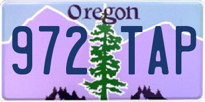 OR license plate 972TAP