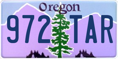 OR license plate 972TAR