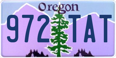 OR license plate 972TAT