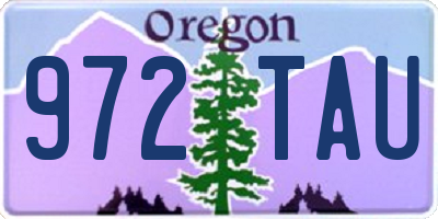 OR license plate 972TAU