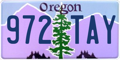 OR license plate 972TAY