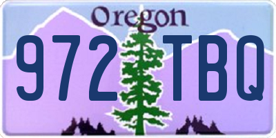 OR license plate 972TBQ
