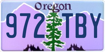 OR license plate 972TBY