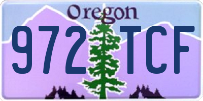 OR license plate 972TCF