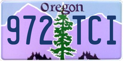 OR license plate 972TCI