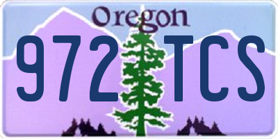 OR license plate 972TCS