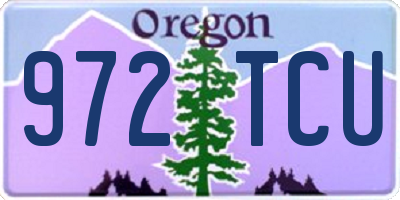 OR license plate 972TCU