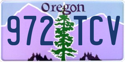 OR license plate 972TCV