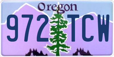 OR license plate 972TCW