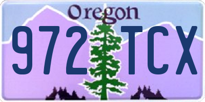 OR license plate 972TCX