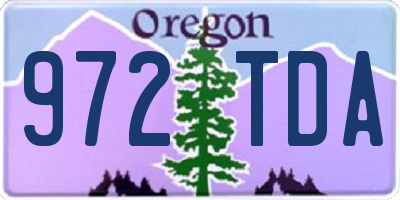 OR license plate 972TDA