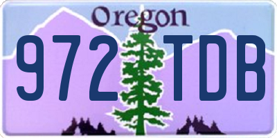 OR license plate 972TDB
