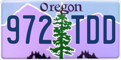 OR license plate 972TDD
