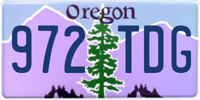 OR license plate 972TDG