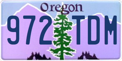 OR license plate 972TDM