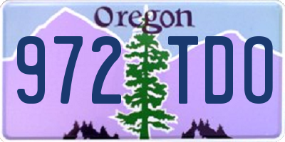 OR license plate 972TDO
