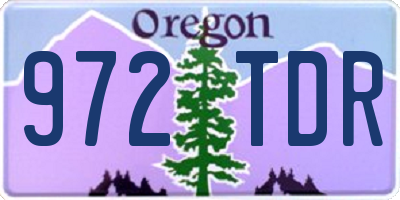 OR license plate 972TDR