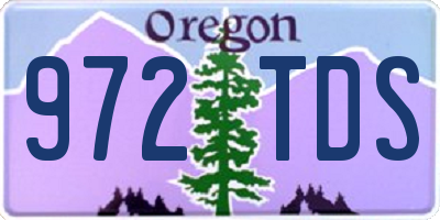 OR license plate 972TDS