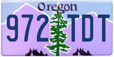 OR license plate 972TDT