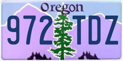 OR license plate 972TDZ