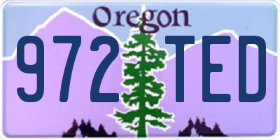 OR license plate 972TED