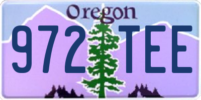OR license plate 972TEE