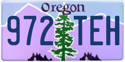 OR license plate 972TEH