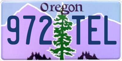 OR license plate 972TEL