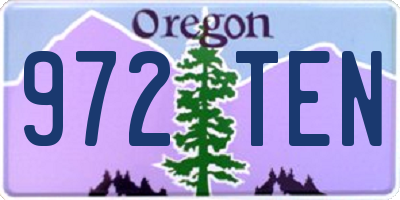 OR license plate 972TEN