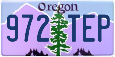 OR license plate 972TEP