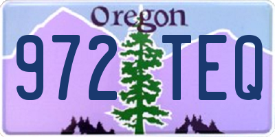 OR license plate 972TEQ