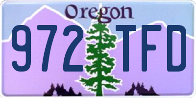 OR license plate 972TFD