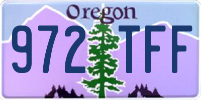 OR license plate 972TFF