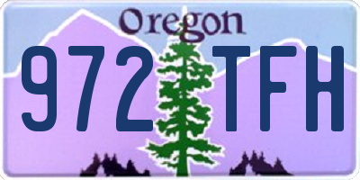 OR license plate 972TFH