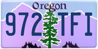 OR license plate 972TFI