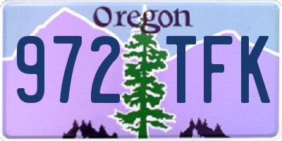 OR license plate 972TFK