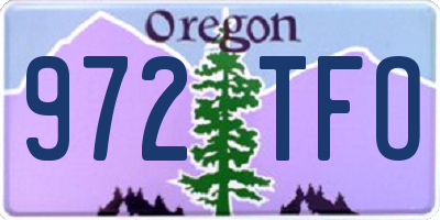 OR license plate 972TFO