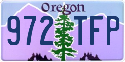 OR license plate 972TFP