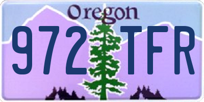 OR license plate 972TFR